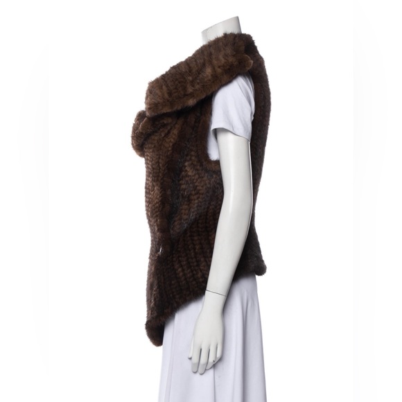 Adrienne Landau Mink Fur Vest - Picture 3 of 4